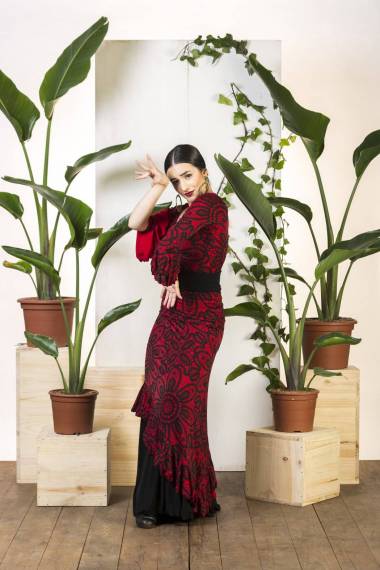 Falda Aracena Punto Elástico Estampado Adulto