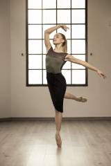 Falda Bronce Punto Elástico Adulto