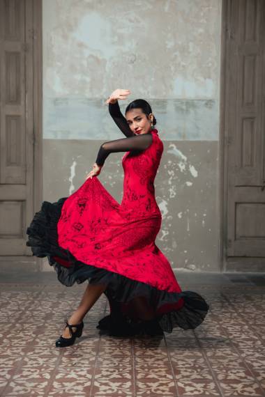 Vestido Encanto Punto Elástico Estampado Adulto