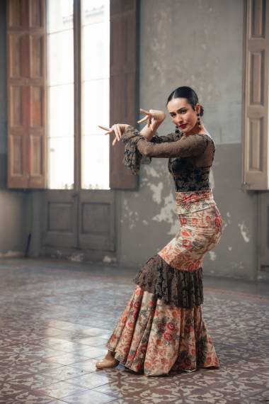 Schermo Skirt Knit Stretch Print Adult