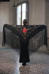 Mantón Alma Crespón de Seda Única