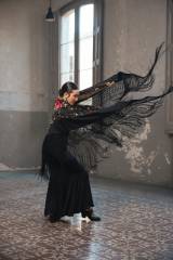 Mantón Alma Crespón de Seda Única