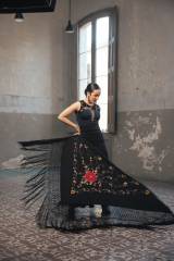 Mantón Alma Crespón de Seda Única