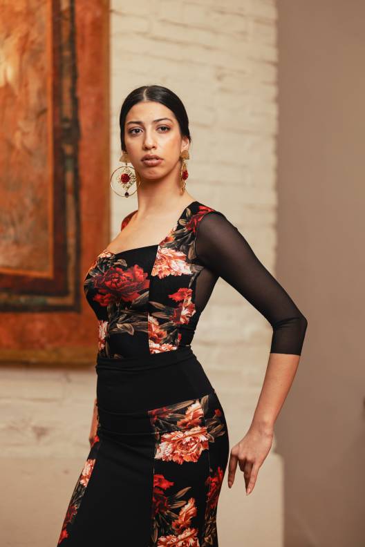 Cartuja Bodysuit Knit Stretch Print Adult