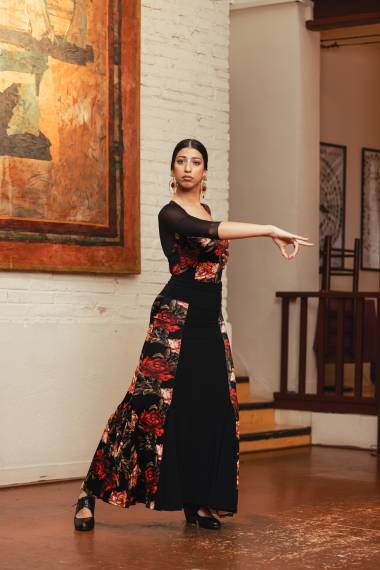 Azabache Skirt Knit Stretch Print Adult