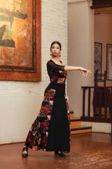 Falda Azabache Punto Elástico Estampado Adulto