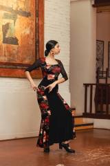 Falda Azabache Punto Elástico Estampado Adulto