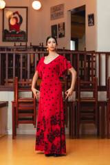 Temple Dress Knit Stretch Print Adult