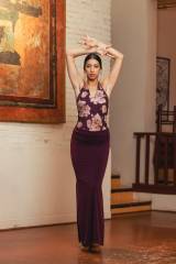 Top Mostazal Punto Elástico Estampado Adulto