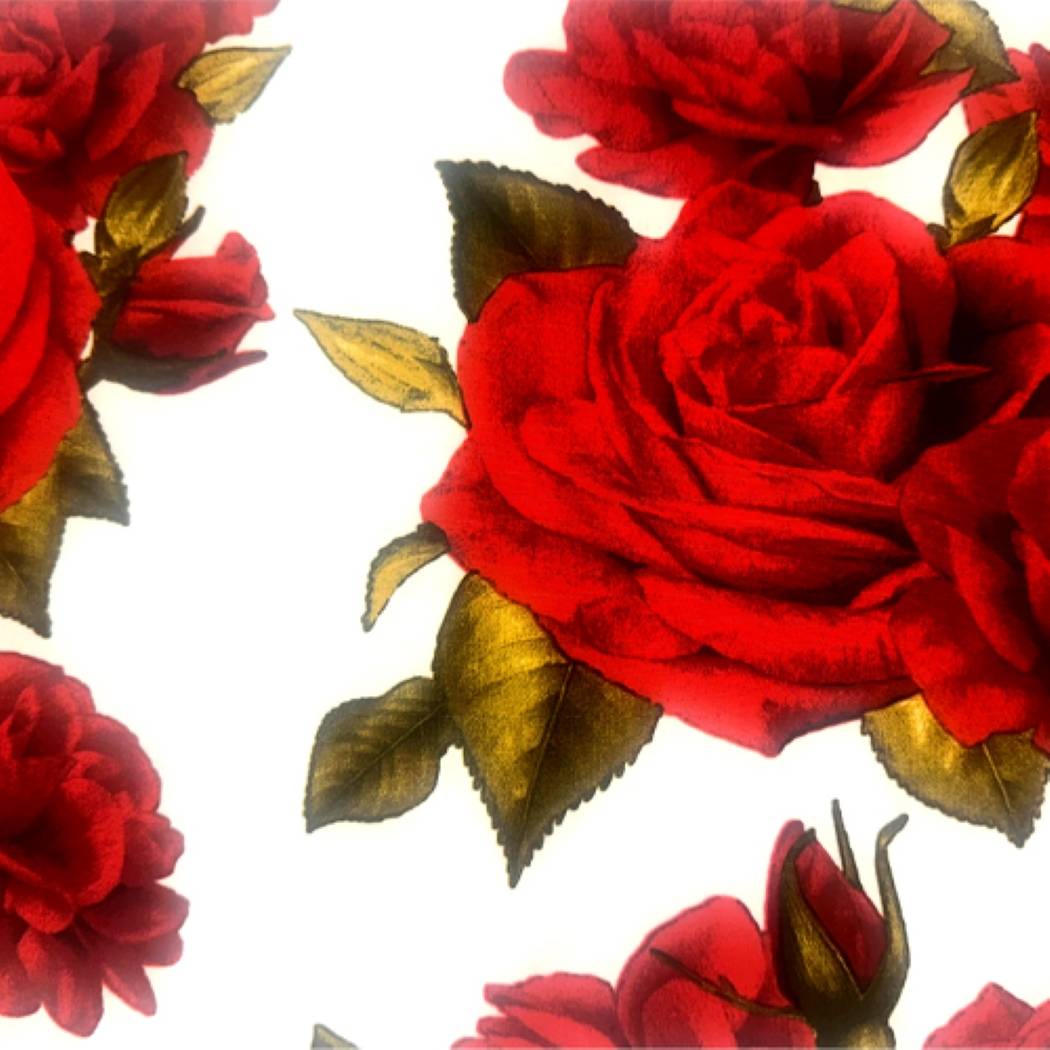 ET457/Crespón Flores Rojas Blanco